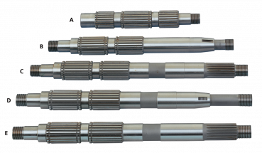 ANDREWS MAIN AND COUNTER SHAFTS FOR 5 SPEED BIG TWIN TRANSMISSIONS